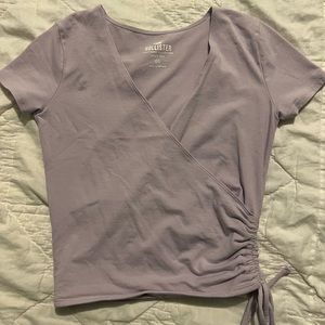 lilac, hollister, baby tee